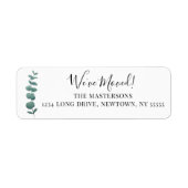 Wir haben die Eukalyptus-Rücksendeadresse verschob (Vorne)