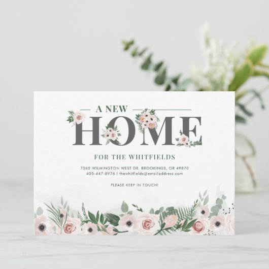 Wir haben die Floral Family Moving Ankündigung (Stehend Vorderseite)