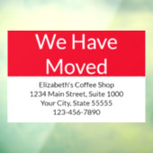 Wir haben die Geschäftsankündigung in Rot und Weiß Fensteraufkleber (Blatt 3)