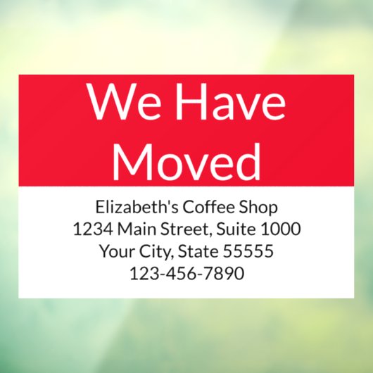 Wir haben die Geschäftsankündigung in Rot und Weiß Fensteraufkleber (Blatt 3)