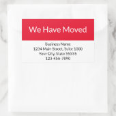 Wir haben die Geschäftsankündigung in Rot und Weiß Rechteckiger Aufkleber (Tasche)