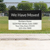 Wir haben die Geschäftsankündigung schwarz & weiß  Banner (Insitu)