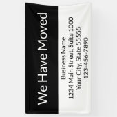 Wir haben die Geschäftsankündigung schwarz & weiß  Banner (Vertikal)