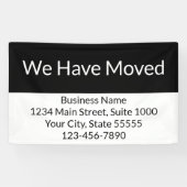 Wir haben die Geschäftsankündigung schwarz & weiß  Banner (Horizontal)