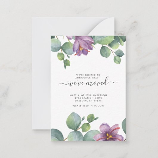 Wir haben die Grüne Eukalyptus verändert Änderung Mitteilungskarte (Vorderseite)