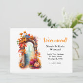 Wir haben die Herbsttür verschoben, die Herbstlaub Ankündigung (Stehend Vorderseite)