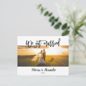 Wir haben die Hochzeitsankündigung Postkarte herau (Stehend Vorderseite)