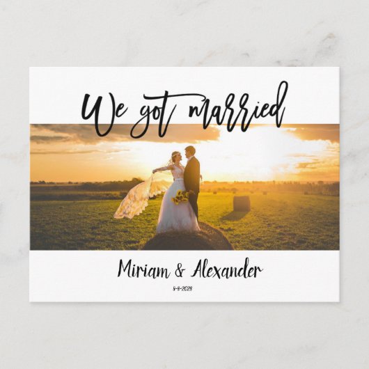 Wir haben die Hochzeitsankündigung Postkarte herau (Vorderseite)