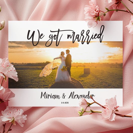 Wir haben die Hochzeitsankündigung Postkarte herau