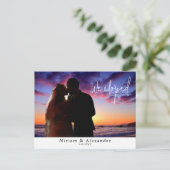 Wir haben die Hochzeitsankündigung Postkarte herau (Stehend Vorderseite)