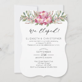 Wir haben die Hochzeitsfeier in Aquarellfarbe Rosa Einladung