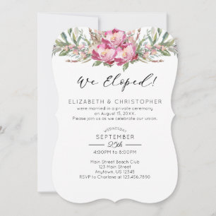 Wir haben die Hochzeitsfeier in Aquarellfarbe Rosa Einladung