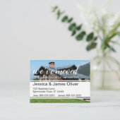 Wir haben die Karte mit dem Foto Ihrer neuen Zuhau (Stehend Vorderseite)