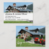 Wir haben die Karte mit dem Foto Ihrer neuen Zuhau (Vorne/Hinten)