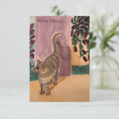 Wir haben die Katze verschoben RSVP Karte (Stehend Vorderseite)