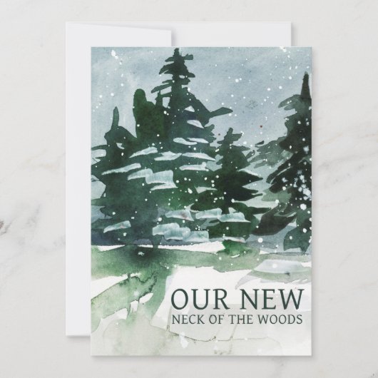 Wir haben die Kiefernwälder-Wasserfarbe verschoben Ankündigung (Vorderseite)