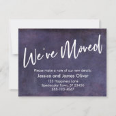 Wir haben die Lila Grunge-Ankündigung über Typogra Einladung (Vorderseite)