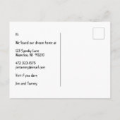 Wir haben die lustige Spooky New Zuhause Dark Cast Ankündigungspostkarte (Rückseite)