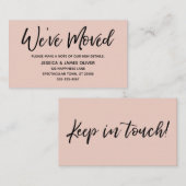 Wir haben die moderne Handschrift-Blush-Einsteckka Visitenkarte (Vorne/Hinten)