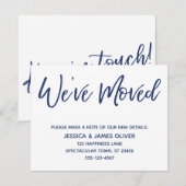 Wir haben die moderne Handschrift Navy auf White C Einladung (Vorne/Hinten)