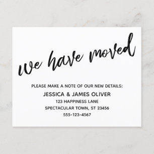 Wir haben die moderne Handschrift Schwarz & Weiß K Einladung