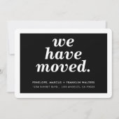 WIR HABEN die moderne minimale neue Adresse in sch Ankündigung (Vorderseite)