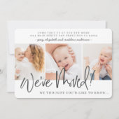 Wir haben die moderne neue Zuhause-Ankündigungskar (Vorderseite)