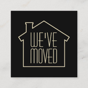 Wir haben die moderne Schwarz-Gold-Einschließungsk Quadratische Visitenkarte