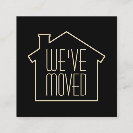 Wir haben die moderne Schwarz-Gold-Einschließungsk Quadratische Visitenkarte (Vorderseite)