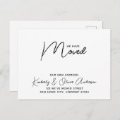 Wir haben die moderne Typografie in eine neue Adre Ankündigungspostkarte (Vorne/Hinten)