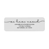 Wir haben die moderne Typografie-Rücksendeadresse  (Vorne)