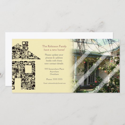 Wir haben die Mosaik House-Informationskarte versc Ankündigung (Vorne/Hinten)