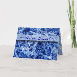 Wir haben die neue Adresse blau eingefärbt Ankündigung