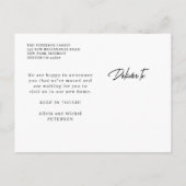 Wir haben die neue Adresse der modernen Familie ve Ankündigungspostkarte (Rückseite)