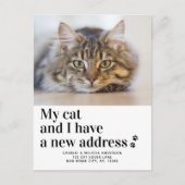 Wir haben die neue Adresse Foto Cat Moving Postkarte (Vorderseite)