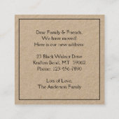 Wir haben die neue Adressenumrandung der Kraft ver Quadratische Visitenkarte (Rückseite)