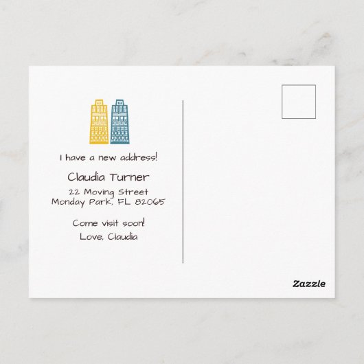 Wir haben die neue Adressübertragungs-Anzeigenkart Postkarte (Rückseite)