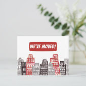 Wir haben die neue Adressübertragungs-Anzeigenkart Postkarte (Stehend Vorderseite)