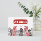 Wir haben die neue Adressübertragungs-Anzeigenkart Postkarte (Stehend Vorderseite)
