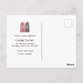 Wir haben die neue Adressübertragungs-Anzeigenkart Postkarte (Rückseite)