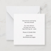 Wir haben die neue Ankündigung zum Umziehen von Ad (Rückseite)