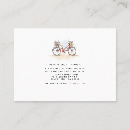 Wir haben die neue Ankündigung zur Adressverschieb (Rückseite)