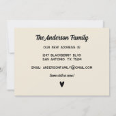 Wir haben die neue Ankündigung zur Adressverschieb (Rückseite)