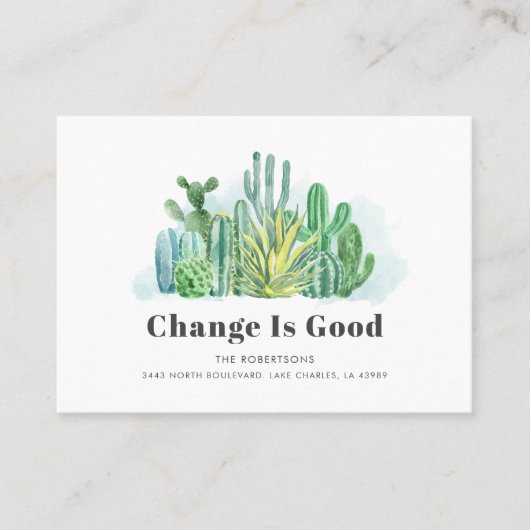 Wir haben die neue Ankündigung zur Adressverschieb (Vorderseite)