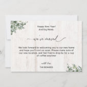 Wir haben die neue Ankündigung zur Adressverschieb (Rückseite)