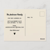 Wir haben die neue Ankündigung zur Adressverschieb Postkarte (Rückseite)