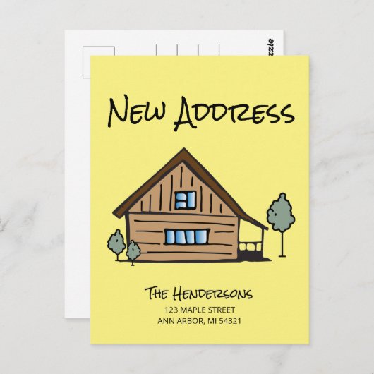 Wir haben die neue Ankündigung zur Adressverschieb Postkarte (Vorne/Hinten)