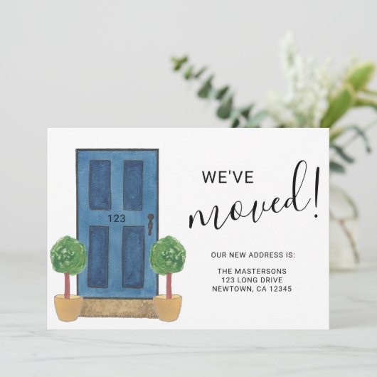 Wir haben die neue blaue Wasserfarbentür für die A Ankündigung (Stehend Vorderseite)