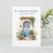 Wir haben die neue blaue Wasserfarbentür für die A Ankündigung (Stehend Vorderseite)