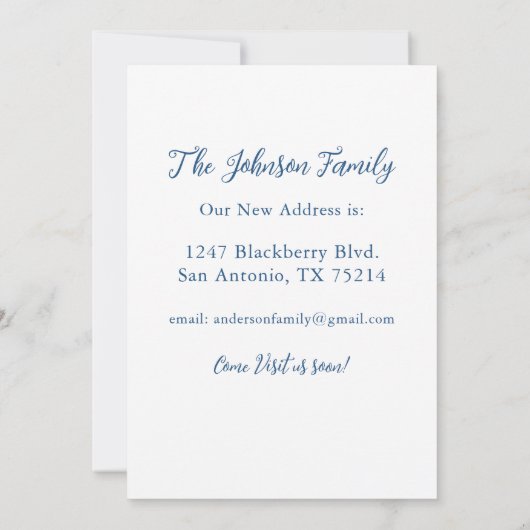 Wir haben die neue blaue Wasserfarbentür für die A Ankündigung (Rückseite)